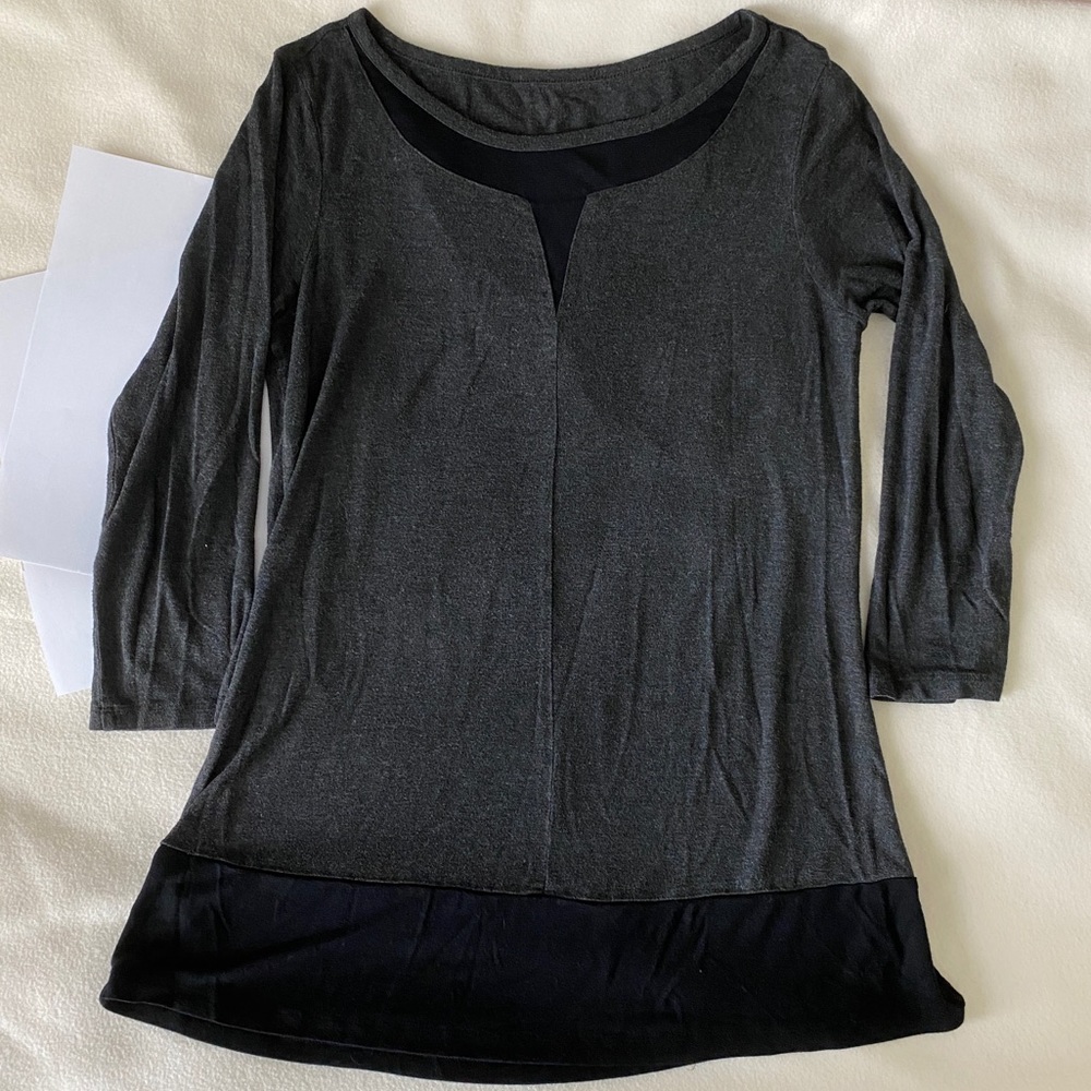 ☆*:.｡.Futuristic Dark Grey Mesh Inlay Top.｡.:*☆